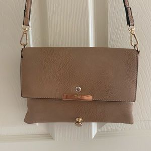 Bags - Tan leather and gold crossbody purse Bags - Tan leather and gold crossbody purse